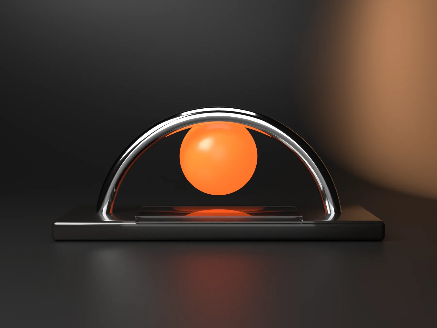 Placeholder artwork: chrome and ember forms for a boutique hotel project
