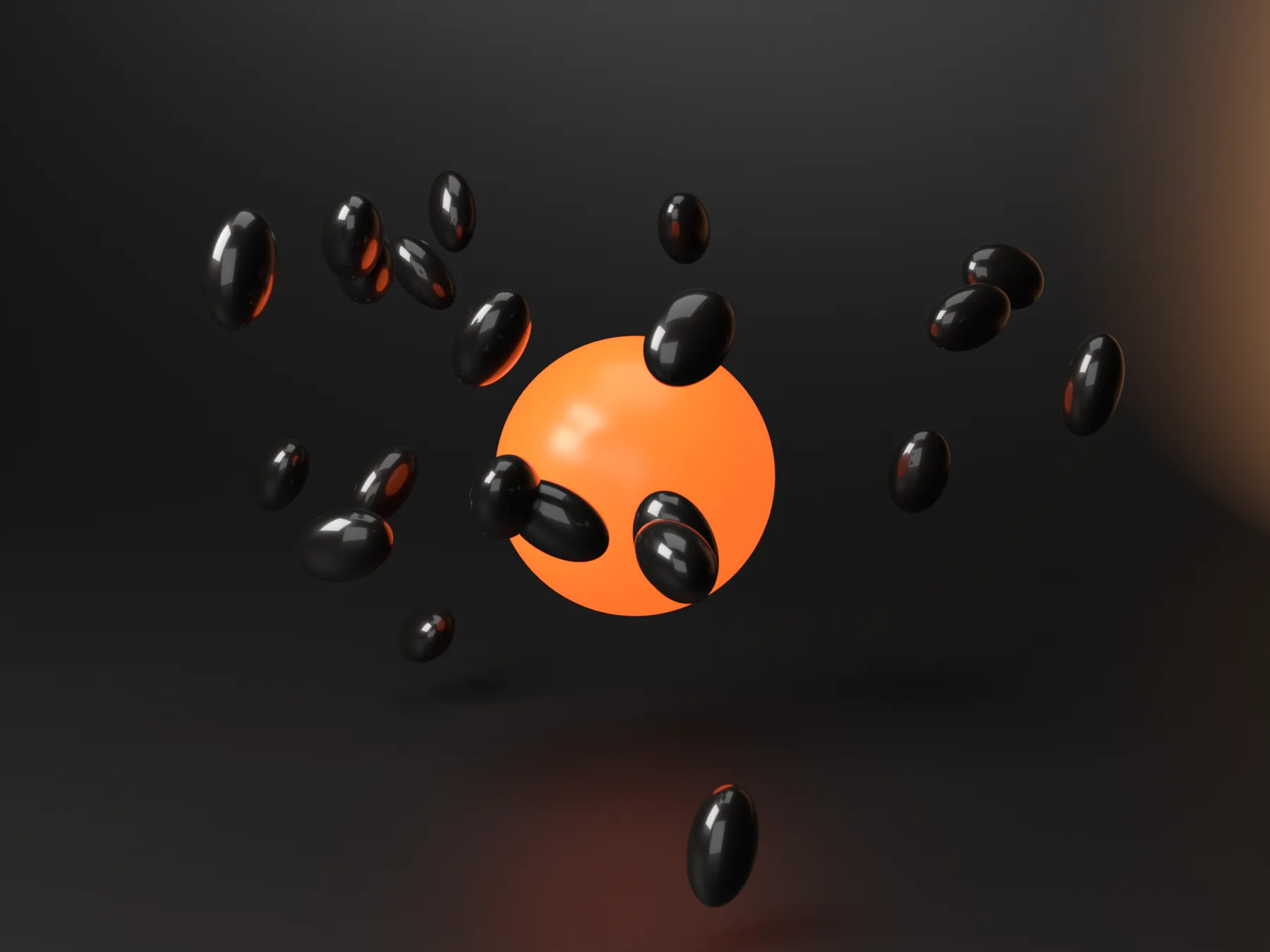 Placeholder artwork: glowing product forms for a coffee roastery store project